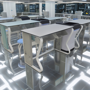 New kim loại phòng thí nghiệm bảng tùy chỉnh trường học khoa học bàn làm việc với bồn rửa sinh viên bảng và ghế sinh thái thân thiện bền - Product Image 3