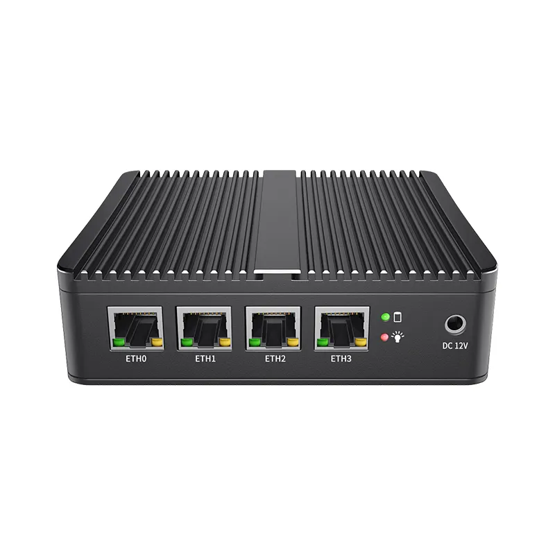 Barebone ev Mini bilgisayar Win10 Pfsense Linux açık Ros 4LAN Gigabit Ethernet yumuşak yönlendirme J4125 Quad Core