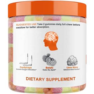 OEM Label pribadi nooashtropic wagandha kapsul Gummies suplemen penguat otak Vegan Nootropic Gummies meningkatkan kecerdasan - Product Image 2