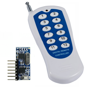 Feste Code-Funk fernbedienung 12 Tasten Programmier bare Pt2262-Chip-Fernbedienung Diebstahls icherung 433MHz - Product Image 5