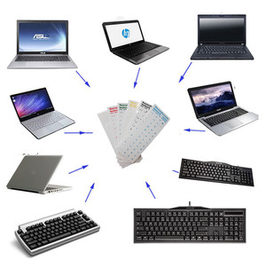 Cubierta de teclado de letra de idioma de película de pegatina transparente personalizada para computadora portátil PC protección contra el polvo portátil - Product Image 6