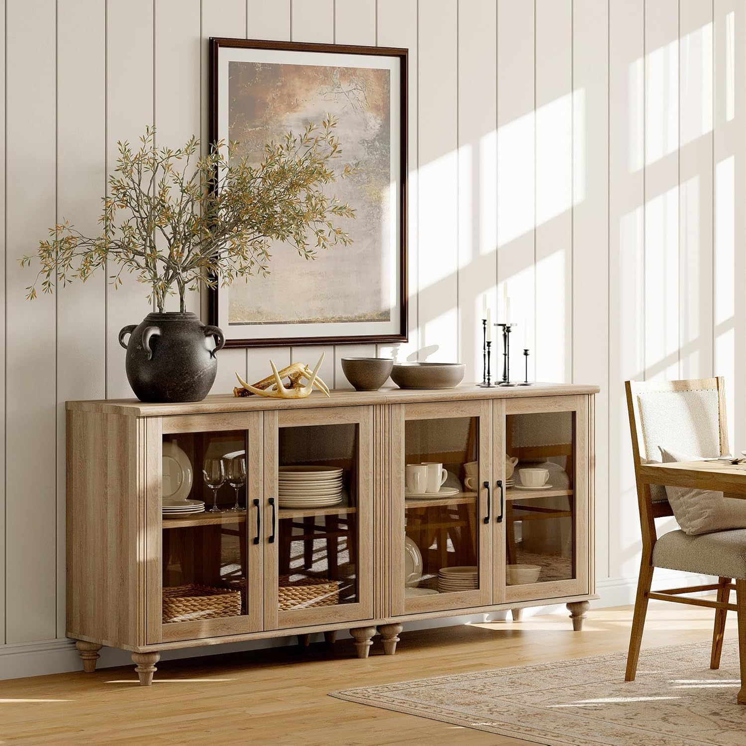 Credenza colore legno naturale