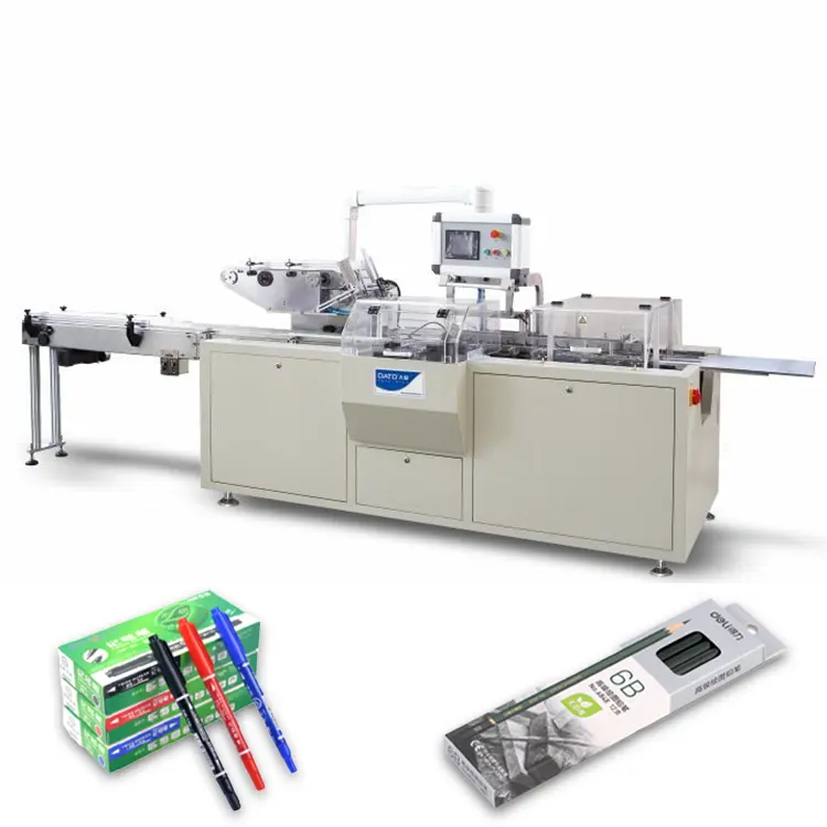 Factory Price Multifunction ball-point/Black pen Stationary Carton Box Making Machine/carton pack machine automatic