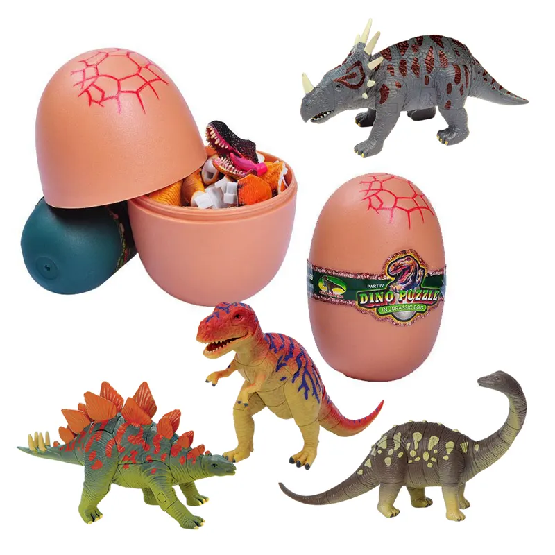 Modelo de simulación de puzle, juguete de ensamblaje artesanal de dinosaurio pequeño, juego de huevo, venta al por mayor
