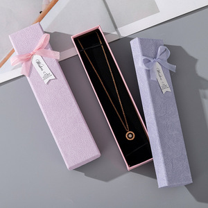 Kağit kutu yay düğüm dikdörtgen hediye kolye hediye kutusu takı boş kutu hediye karışımı renk almak - Product Image 2