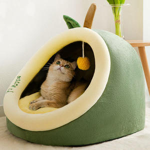 Cojín suave y esponjoso para dormir para gato, cama redonda para mascotas, casa para gato pequeña y grande, cueva - Product Image 1