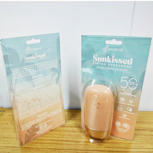カスタム化粧品包装カードサンキス着色日焼け止めSPF50PAカラー両面印刷段ボールブリスターパック付き - Product Image 1