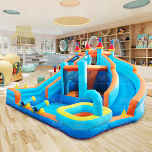 Nbinflatable nhà sử dụng nhỏ mini <span class=keywords><strong>Inflatable</strong></span> lâu đài bouncy nảy đầy màu sắc Nhà trả lại kết hợp với trượt - Product Image 5