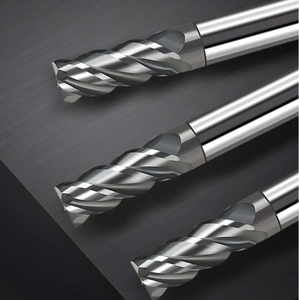 Frezeler kesme 100mm uzunluk 4 flüt değirmen 8mm alaşım karbür kobalt içeriği 10%, freze kesicisi End Mill Metal kesici - Product Image 3