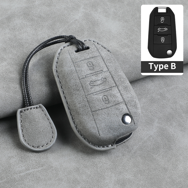 Type B Gris + Cordon en cuir