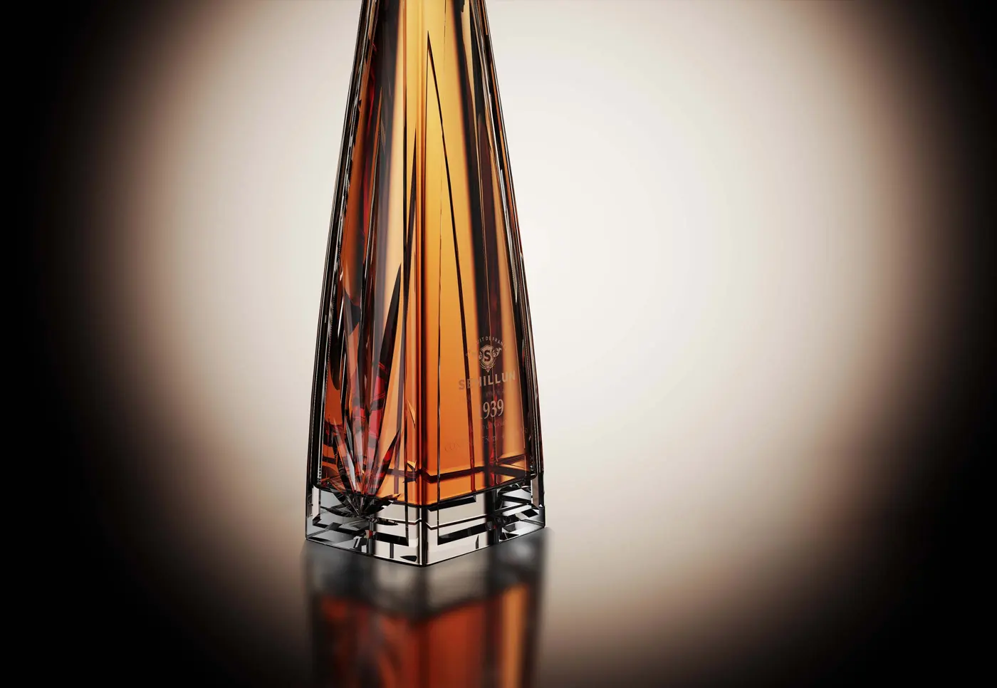 Oem özel logo yüksek kalite tequila spirits şişe ışık şişesi özel kutu ile geliyor