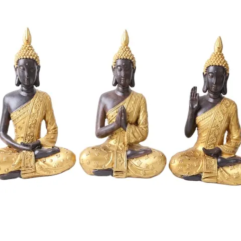 2020 hotsell grande tavolo cuore interiore tranquillo Meditazione Buddista Seduta In Resina e pietra naturale Tailandese Statua di buddha