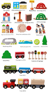COMMIKI 120 Children's Educational Beech Wood <strong>Thomas</strong> Small Train Track Toys Kindergarten Gifts Wholesale Cross-border - Product Image 6