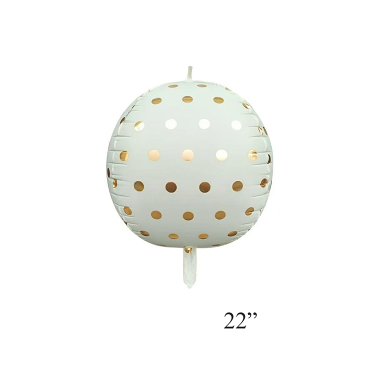 4d Beige Polka Dot Balloon