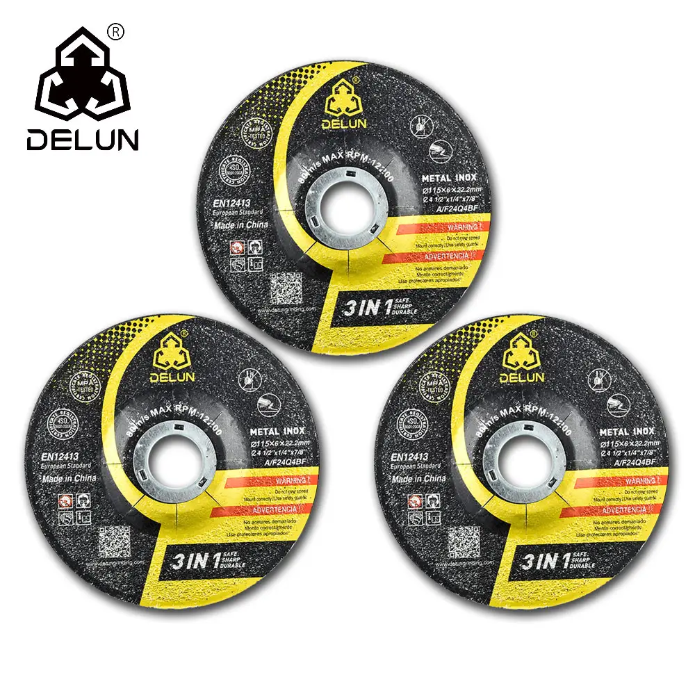 DELUN फैक्टरी प्रत्यक्ष बिक्री पेंट के लिए आक्रामक पीस डिस्क घर्षण उपकरण 115 mm कंक्रीट और स्टेनलेस स्टील