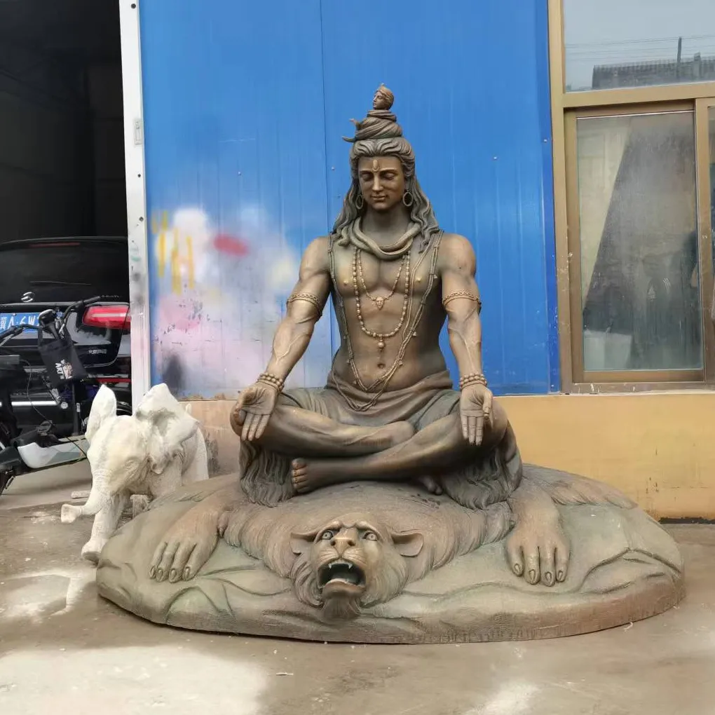कस्टम राल धार्मिक मूर्तियों थोक राल बड़े बुद्ध प्रतिमा भारतीय भगवान भगवान शिव प्रतिमा
