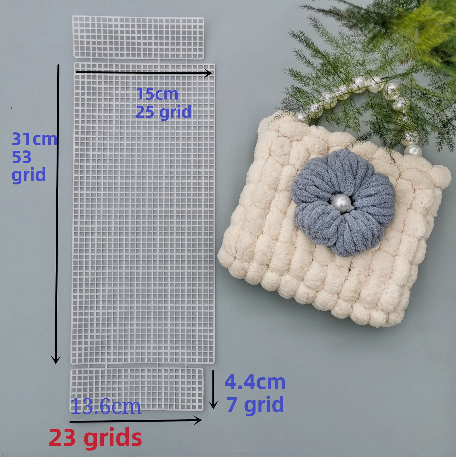 53-piece puff flower set white