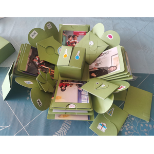 Doğum günü patlama fotoğraf albümü DIY patlayan kutusu kart fikirleri ile Kraft kağıt UV kaplama kabartma mat laminasyon Giaft kutusu - Product Image 1