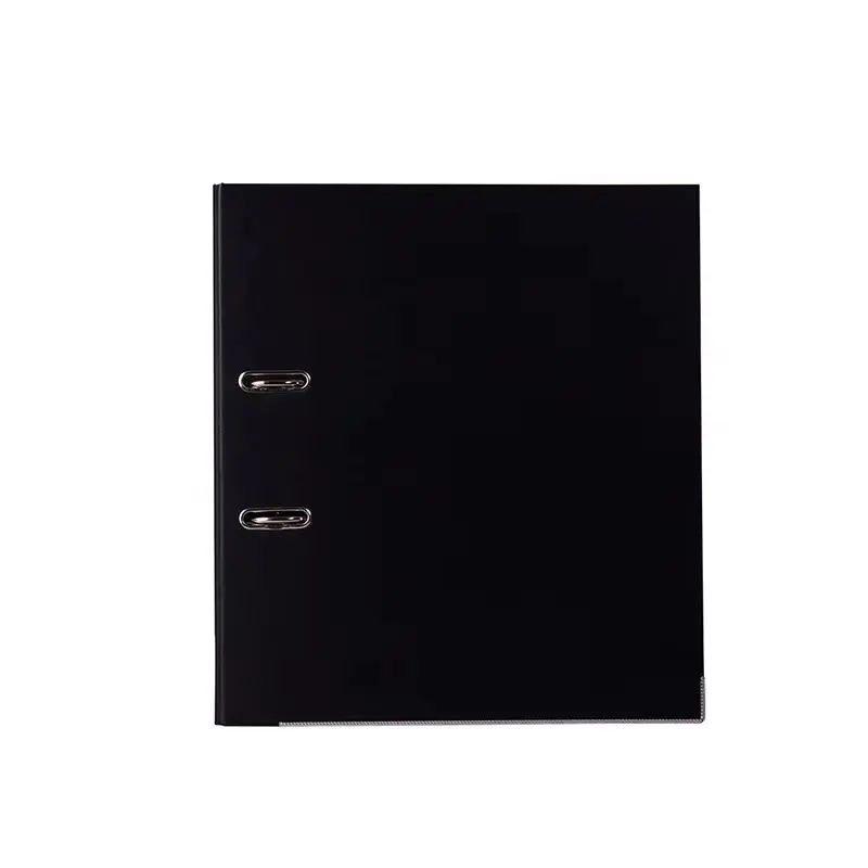A4アーチファイル3インチPPプラスチッククリップボードファイルメタルエッジプロテクターカスタマイズされたロゴ印刷ブラックレバーアーチファイル