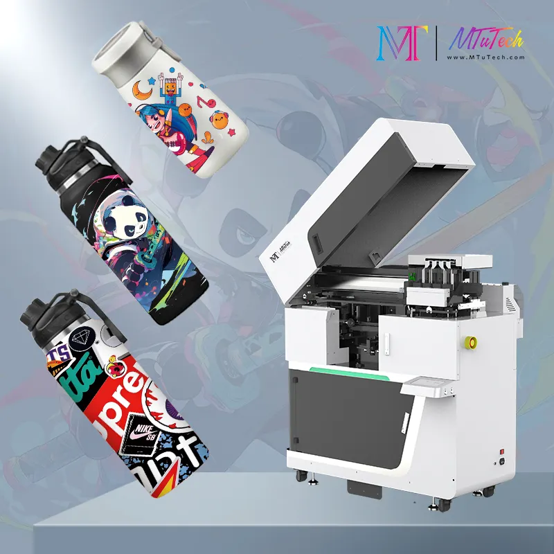 MTuTech New Released Digital 360 Degree UV Cylinder Printer used for Tumbler Baseball Golf Ball Printing