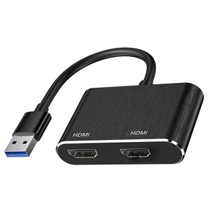 Adaptador USB 3,0 A HDMI Dual, tarjeta gráfica y de vídeo externa, adaptador de pantalla de Monitor Dual USB tipo A HDMI - Product Image 3