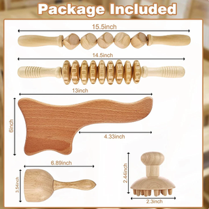 ถ้วยนวดไม้นวดไม้สำหรับขูดเซลลูไลท์อุปกรณ์นวดไม้รูปทรงดี - Product Image 4