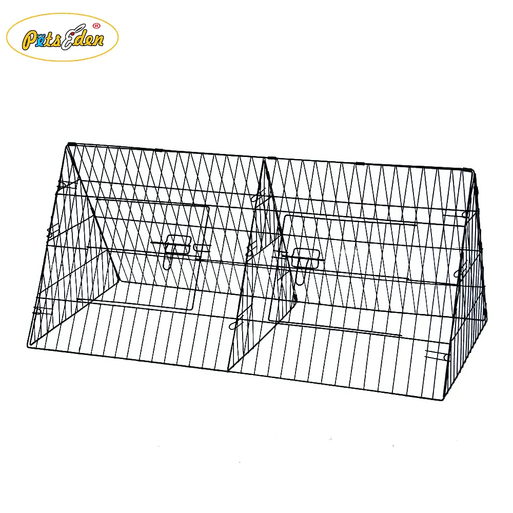 Новый дизайн, треугольная складная металлическая проволочная клетка для домашних животных, клетка для кроликов, клетка для маленьких животных