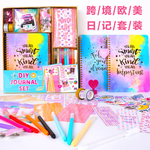 DIY日记本套装儿童礼品女童线圈笔记本带笔写字纸学习用品 - Product Image 6