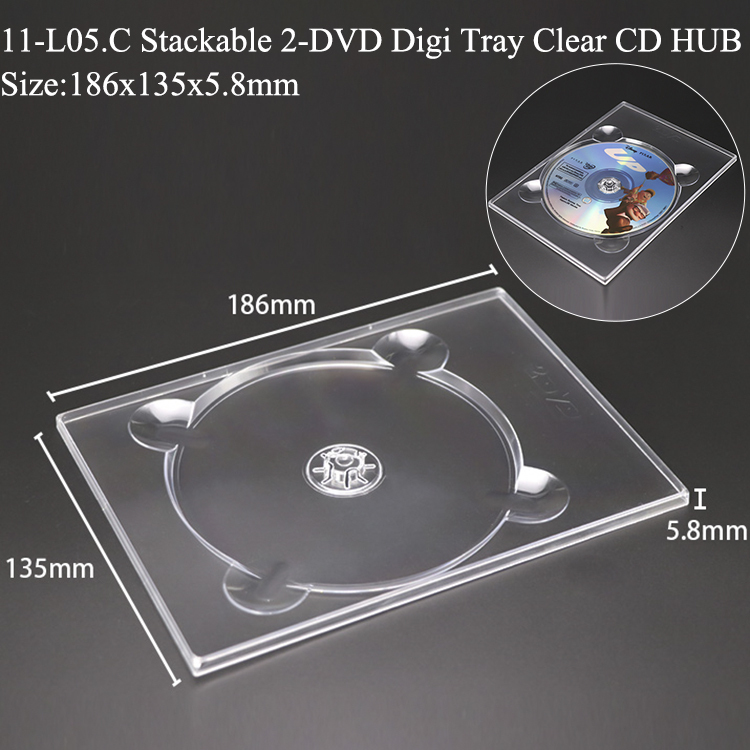 Bandeja Digi apilable para 2 DVD L05