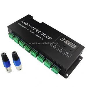 24 canali DMX512 24CH Dimming manopola sistema di controllo Pixel Led Controller RGB DMX 512 Decoder con Display digitale 72A Dimmer - Product Image 1