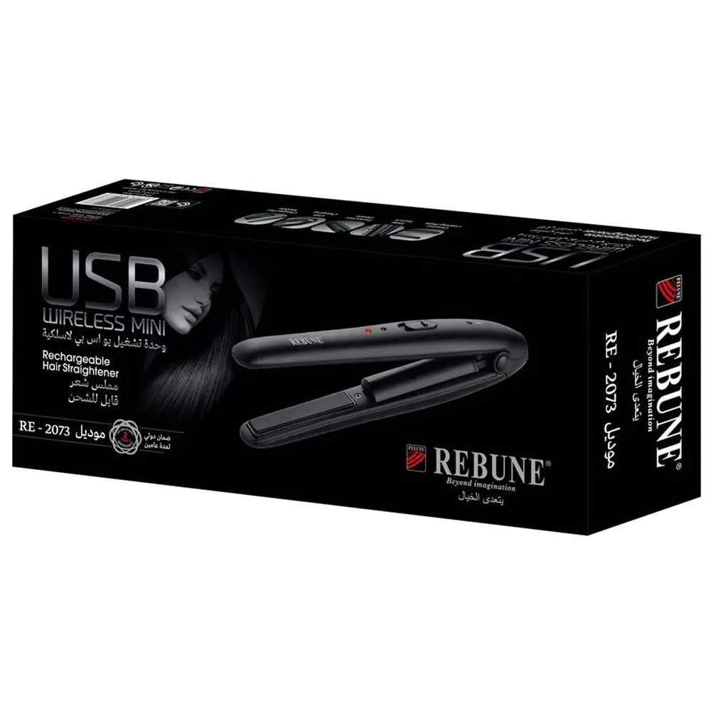 REBUNE RE-2073 Haar glätter USB Wireless Mini wiederauf ladbarer Haar glätter