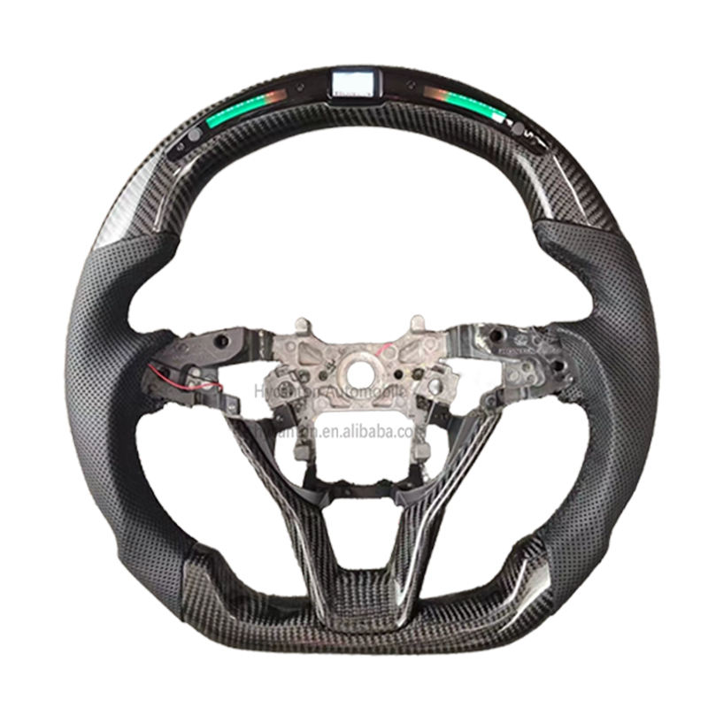 หนัง + คาร์บอนไฟเบอร์ + ไฟ LED + เย็บสีดำ