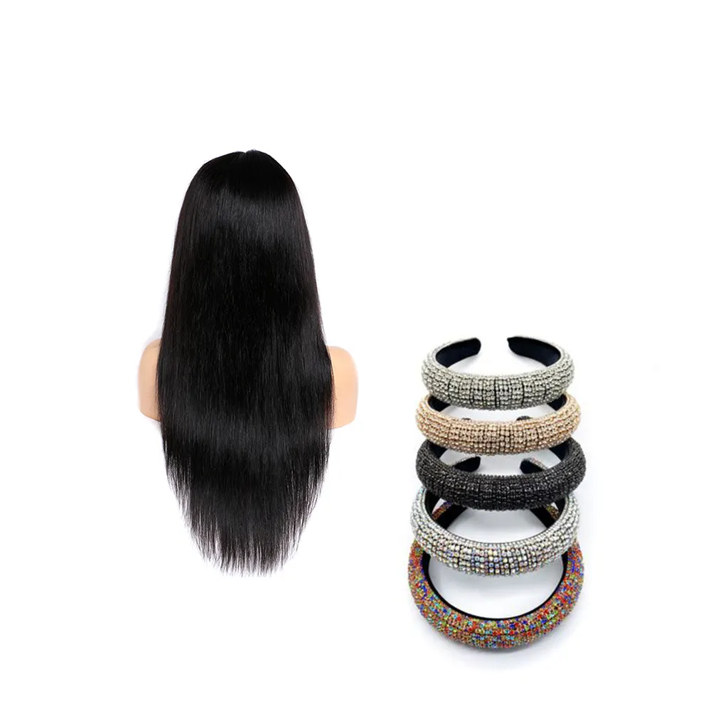 Perruque brésilienne naturelle longue, cheveux humains en cristal coloré pour femmes, accessoires, livraison gratuite, échantillon gratuit, vente en gros