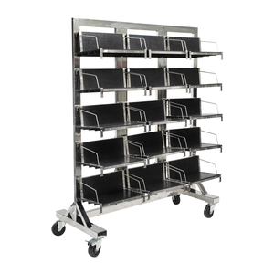 Nóng bán OEM tùy chỉnh thép và PP bốn bánh PCB lưu trữ xe đẩy với nền tảng ổn định SMT <span class=keywords><strong>ESD</strong></span> cho xe đẩy tay cho PCB - Product Image 6