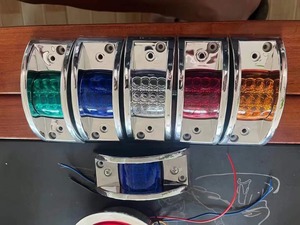 Araç aydınlatma sistemi, su geçirmez kırmızı Amber lambası 12 led çamurluk yan Marker gümrükleme işıkları römork krom - Product Image 3