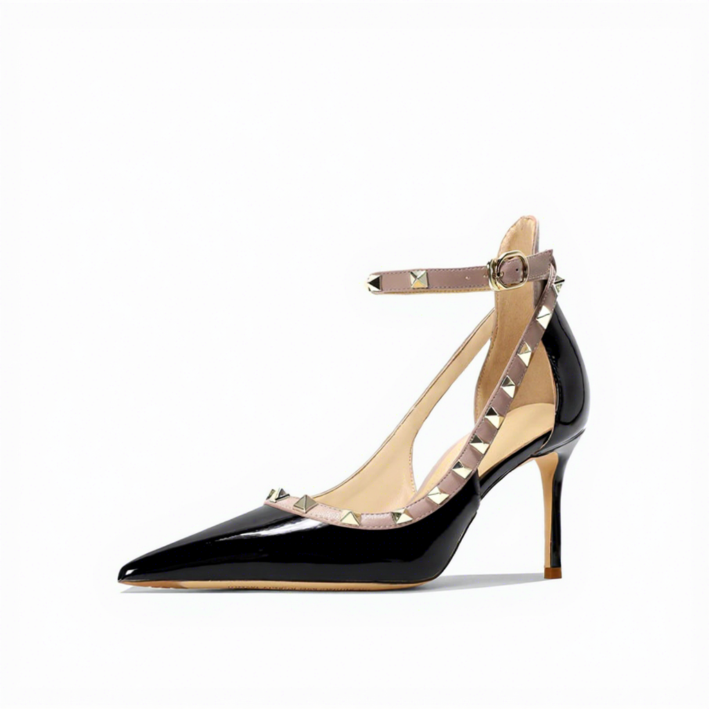 Cuir verni noir 6 cm