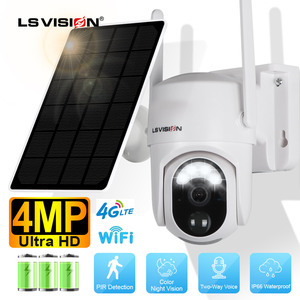LS VISION 4 МП будильник, набор времени, 4G, Солнечная камера, диктофон, отслеживание движения, солнечная наружная камера безопасности, Ptz-камера - Product Image 2
