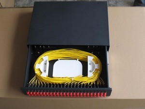 Panel de fibra óptica para montaje en estante, caja de terminales 1U ST FC LC SC tipo cajón 24/48/96 core - Product Image 5