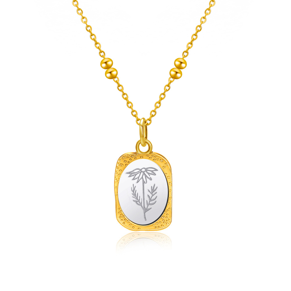 Collier poussins d'avril or