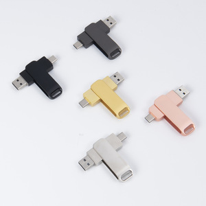 批发定制双电脑金属Type-C移动u盘新的USB 3.0和USB 2.0接口 - Product Image 3