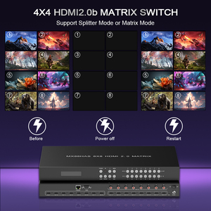 4K 60hz 8x8 8x16以太网HDMI矩阵 + 8 HDBaseT接收器Hdmi视频墙矩阵切换器 - Product Image 6