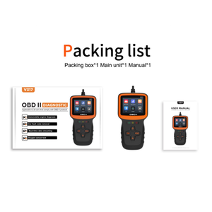 V317 Car Fault Detector OBD2 Diagnostic Tool Trip <strong>Computer</strong> <strong>Decoder</strong> Plastic Multi-Model Car Scanner Fault Code Erase Function