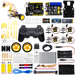 Brazo de Robot mecánico, Kit de aprendizaje de coche para Arduino, 4DOF, OEM, 2WD