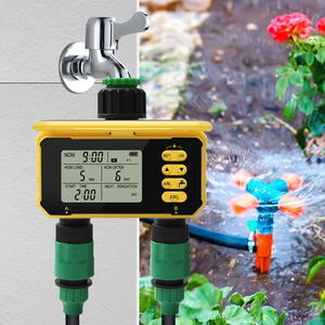 Due presa di energia solare intelligente irrigazione Timer irrigatore di irrigazione Controller della pompa con sensore di pioggia e blocco del bambino per il giardino - Product Image 4
