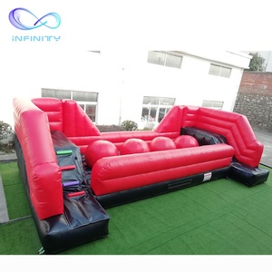 מתנפח wipeout מכשול כדורים גדולים קופצות שקופית רץ מכשול קורס קפיצות dwids מתנפחים bayer לילדים מבוגר
