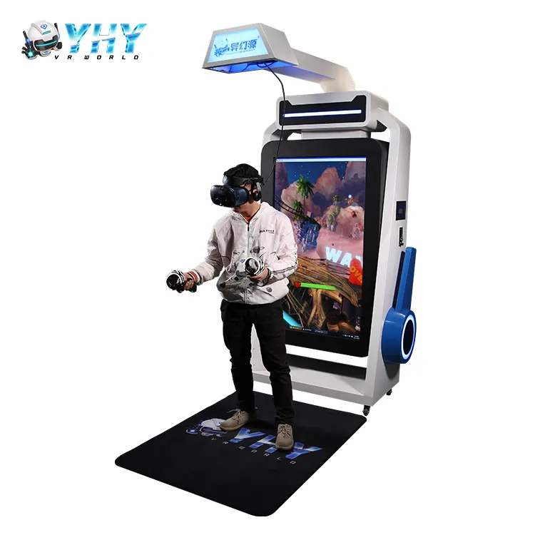 YHY Terbaru Harga Pabrik Mesin Swalayan Tunggal Space Arcade Shooting 9D Vr Walker Simulator Stasiun VR