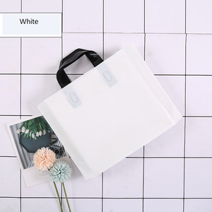 販促用ロゴ印刷包装ショッピング2021 PEプラスチックトートバッグカスタムソフトループハンドル付き - Product Image 1