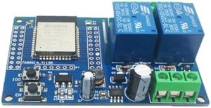 DC5-60V di alimentazione ESP32-WROOM-32E scheda di sviluppo I/O porta Full Pin 2 canali ESP32 Bluetooth modulo relè BLE