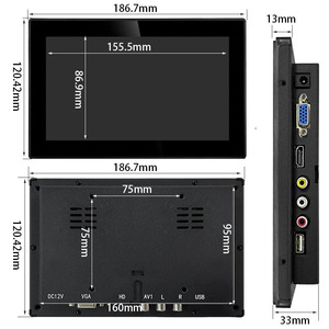 Günstige 7 Zoll 1024x600 PCAP wasserdichtes Touchscreen-LCD-Display für Raspberry Pi Treiber freies kleines neues Produkt - Product Image 6