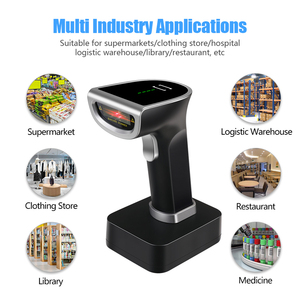High Performance Wireless Bluetooth Qr <strong>Code</strong> Reader Automatic <strong>Scanning</strong> 2D CMOS Barcode Scanner With Charging Base - Product Image 5